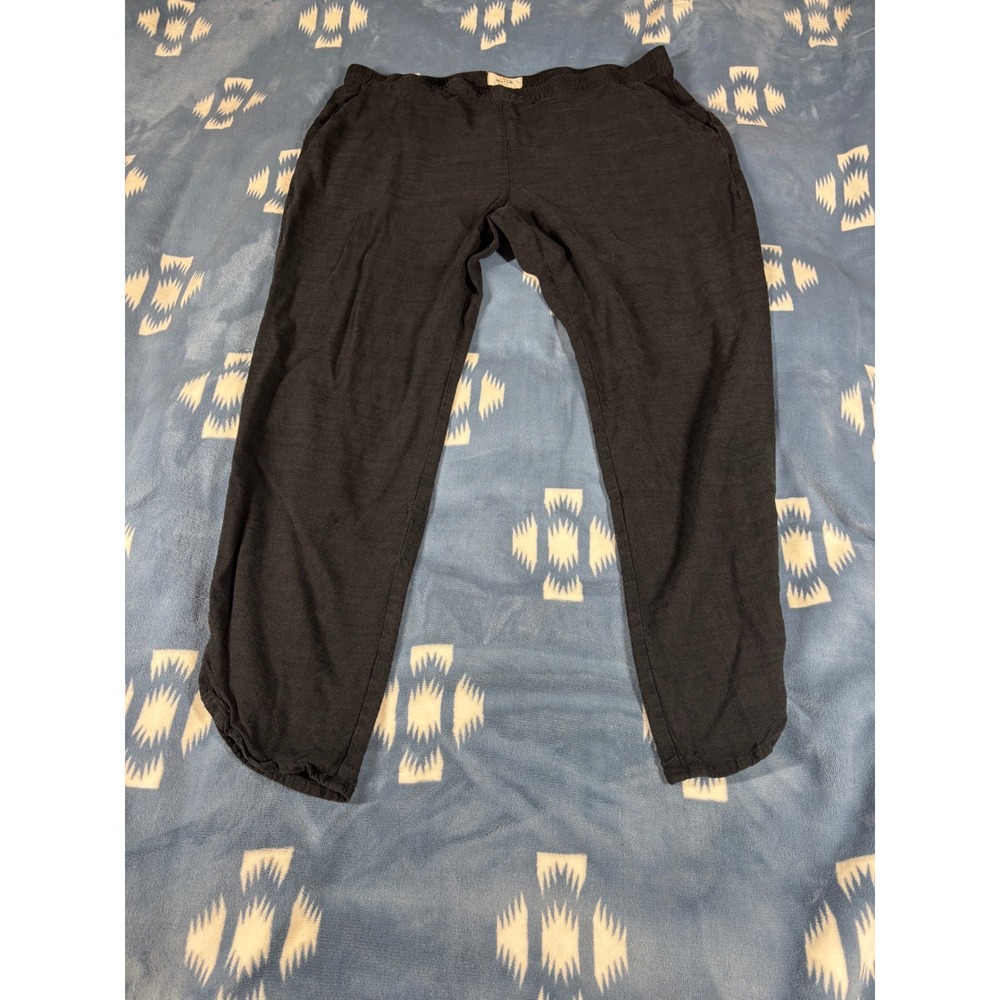 Marine Layer Womens Large Charcoal Gray Elastic Waist Tapered Lounge Pants